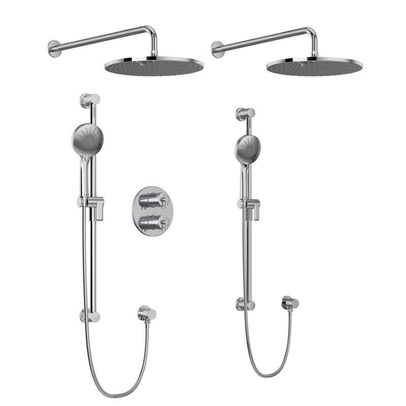Riobel Edge™ 3/4" Thermostatic & Pressure Balance Shower System with